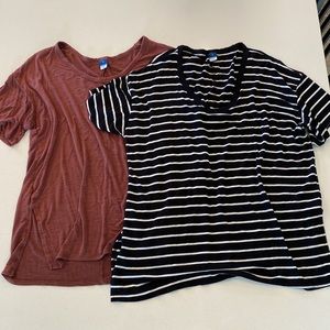 Set of 2 Old Navy Luxe Slub Tops